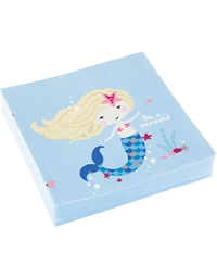 Xαρτοπετσέτες "Be A Mermaid" 33x33 cm (20 τεμάχια)