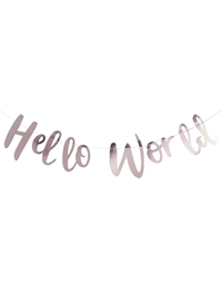 Διακοσμητικό "Hello World" (Rose Gold)