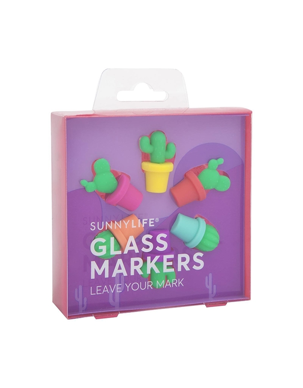 Glass Markers Διακοσμητικά Για Το Ποτό Κάκτος (6 τεμάχια)