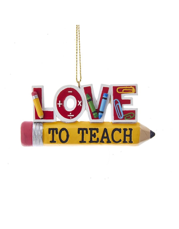 Στολίδι "Love To Teach On Pencil" J8510