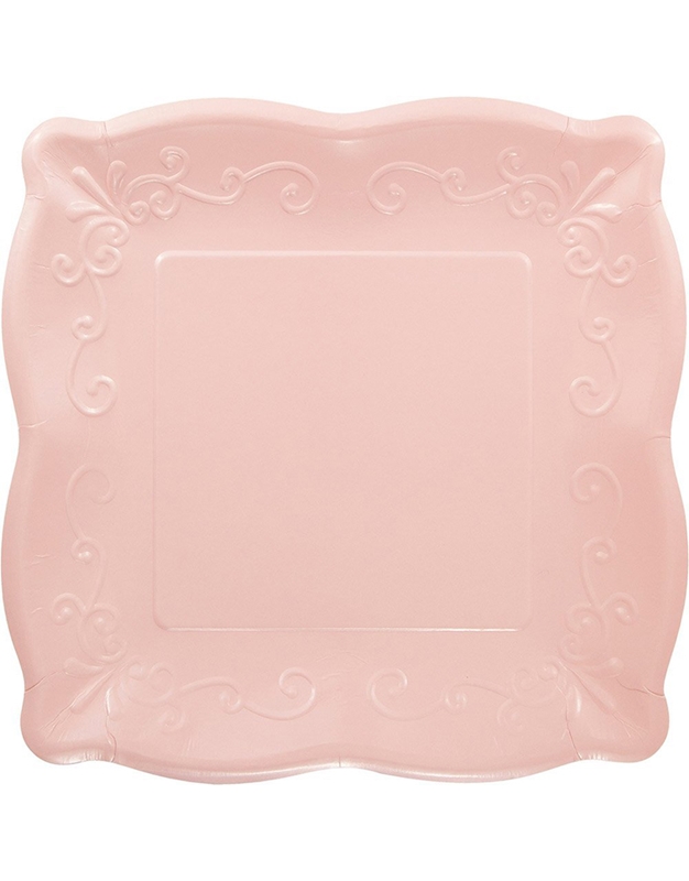 Πιάτα Μεγάλα Εmbossed Pink 27.3 cm Creative Converting (8 τεμάχια)
