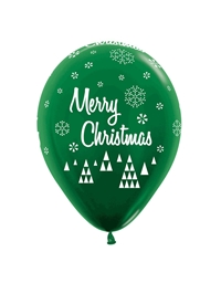 Mπαλόνια Merry Christmas Metallic Red & Green (25 Tεμάχια) Sempertex BALL2808