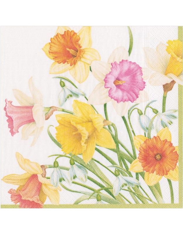 Χαρτοπετσέτες Μεγάλες "Daffodil Waltz" Caspari (20 τεμάχια)