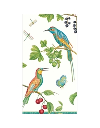Χαρτοπετσέτες Guest Jeweled Birds Ivory 10.8x19.8cm Caspari (15 Tεμάχια)