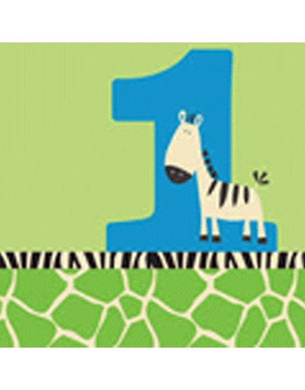 Σετ Χαρτοπετσέτες 16 τεμαχίων ''Wild at One Zebra'' (24.8 x 24.7cm) Creative Converting
