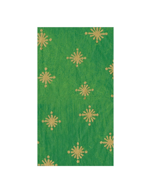 Χαρτοπετσέτες "Green Starry" 10.80cm x 19.80cm Caspari (15 τεμάχια)