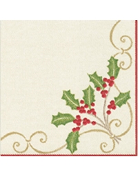 Σετ Χριστουγεννιάτικες Χαρτοπετσέτες 12.5cm x 12.5cm ''Christmas Embroidery'' Caspari