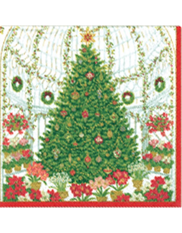 Χριστουγεννιάτικο Σετ Χαρτοπετσέτες 16.5cm x 16.5cm ''Christmas at the garden'' Caspari