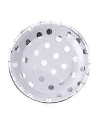 Πιάτα Μεγάλα "Dot Silver" 23cm PM-188 (8 τεμάχια)