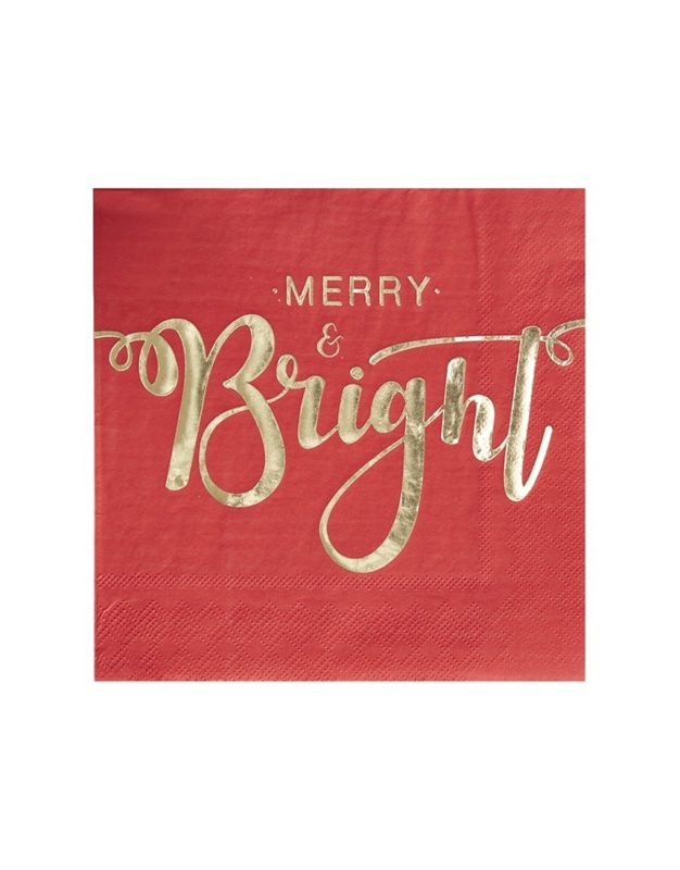 Χαρτοπετσέτες Merry And Bright 16,5 x 16,5 cm Ginger Ray (20 Τεμάχια)