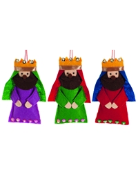 Στολίδι ''Three Kings'' από Τσόχα (3 χρώματα) 
