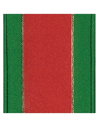 Κορδέλα Περιτυλίγματος "Red Green Border" R928 Caspari