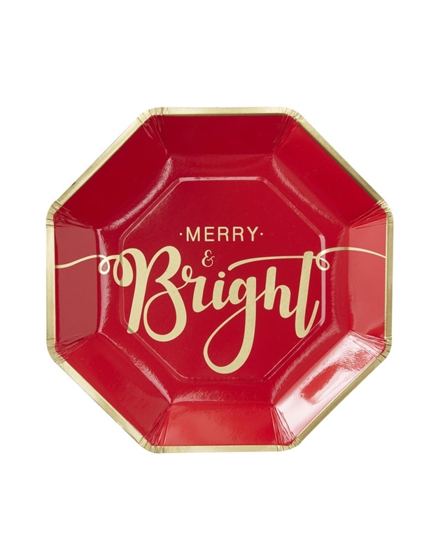 Πιάτα Merry And Bright (8 Τεμάχια) Ginger Ray 