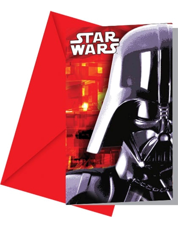 Προσκλήσεις & Φάκελοι Star Wars Disney (6 τεμάχια)