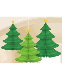 Διακοσμητικά "Χριστουγεννιάτικα Δέντρα" 35 cm (3 τεμάχια)