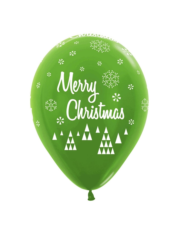 Mπαλόνια Merry Christmas Metallic Red & Green (25 Tεμάχια) Sempertex BALL2808
