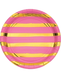 Πιάτα Mεγάλα Candy Pink 23cm Creative Converting (8 τεμάχια)