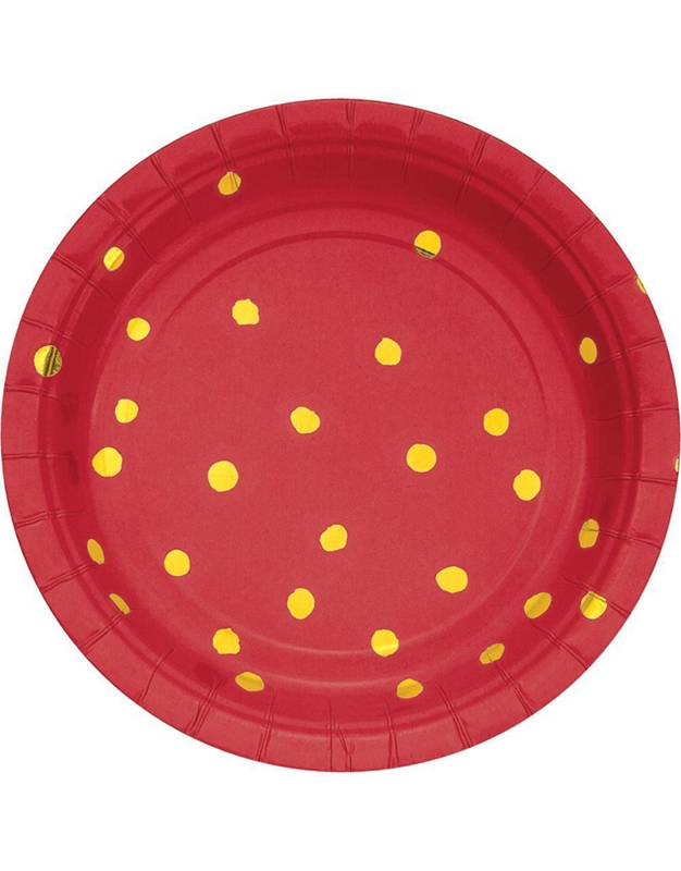 Πιάτα Mικρά Red 17.78cm Creative Converting (8 τεμάχια)