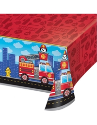 Tραπεζομάντηλο "Flaming Fire Truck" Creative Converting (137 x 260 cm)